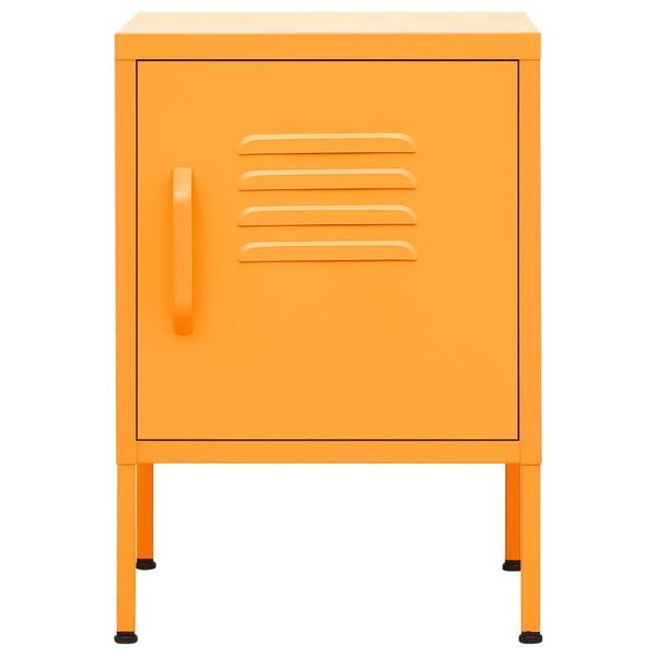 Yöpöytä sinapinkeltainen 35x35x51 cm teräs