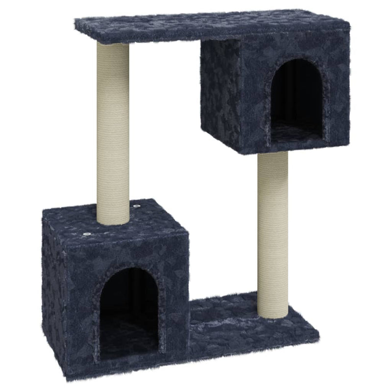 Tummanharmaa kissan kiipeilypuu sisal- raapimispylväillä Fichiran 60cm
