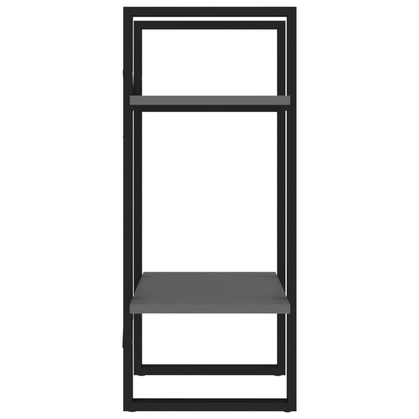 2-tasoinen kirjahylly harmaa 40x30x70 cm tekninen puu