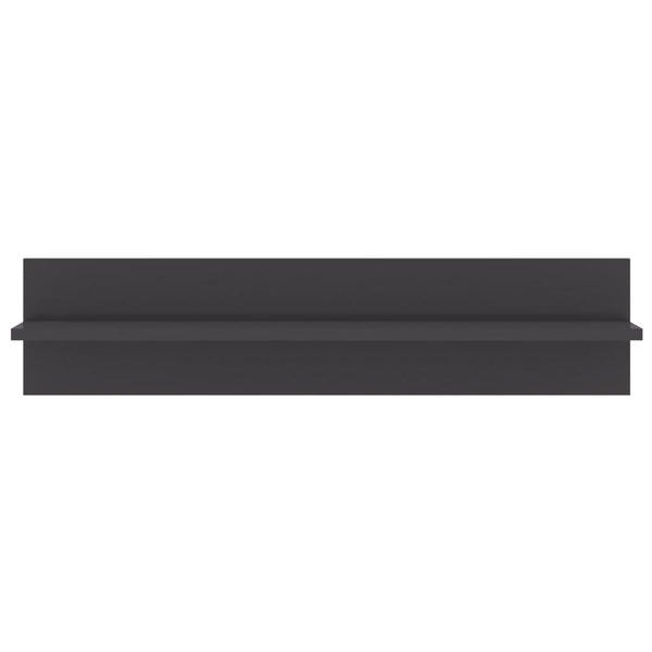 Seinähyllyt 2 kpl korkeakiilto harm. 80x11,5x18 cm tekninen puu