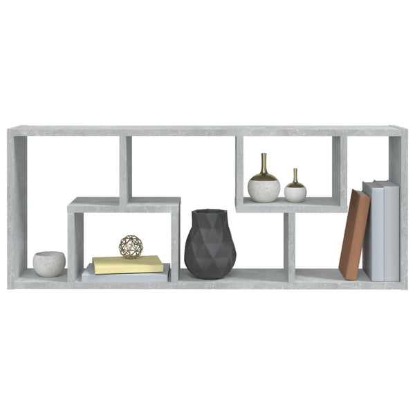 Seinähylly betoninharmaa 36x16x90 cm tekninen puu