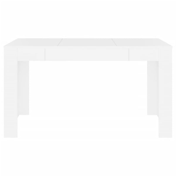 Ruokapöytä valkoinen 140x74,5x76 cm tekninen puu