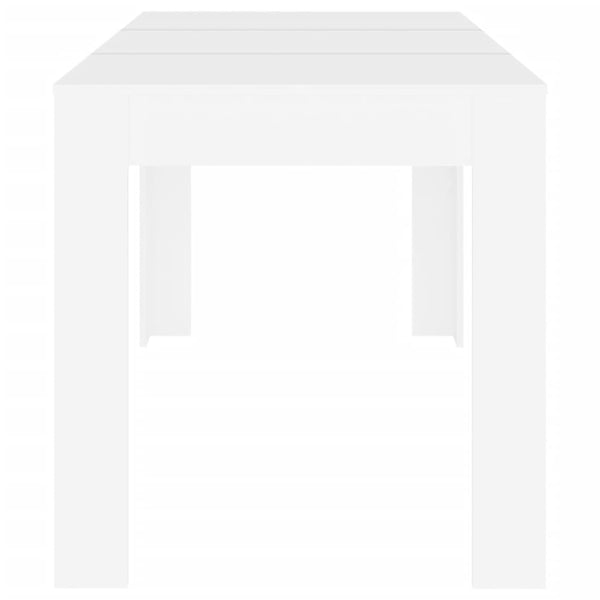 Ruokapöytä valkoinen 140x74,5x76 cm tekninen puu