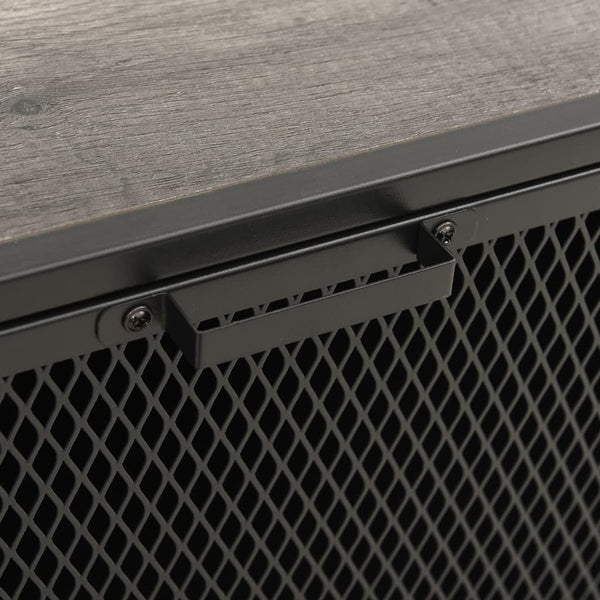 Säilytyskaappi harmaa 72x36x82 cm metalli ja MDF