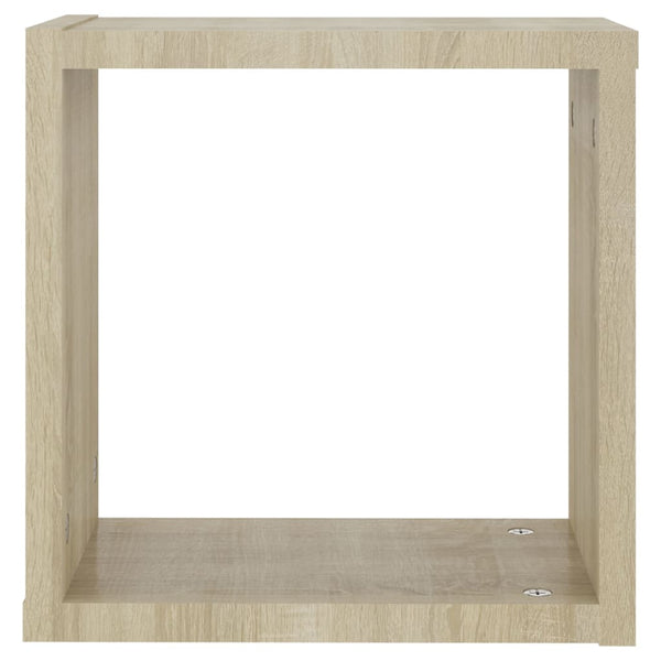 Kuutioseinähyllyt 2 kpl Sonoma-tammi 30x15x30 cm