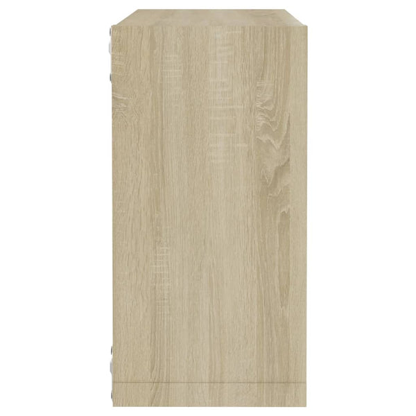 Kuutioseinähyllyt 4 kpl Sonoma-tammi 30x15x30 cm
