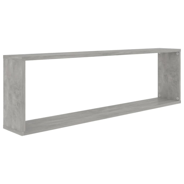 Kuutioseinähyllyt 2 kpl betoninharmaa 100x15x30 cm tekninen puu