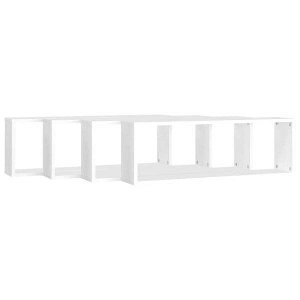 Kuutioseinähyllyt 4 kpl valkoinen 80x15x26,5 cm lastulevy