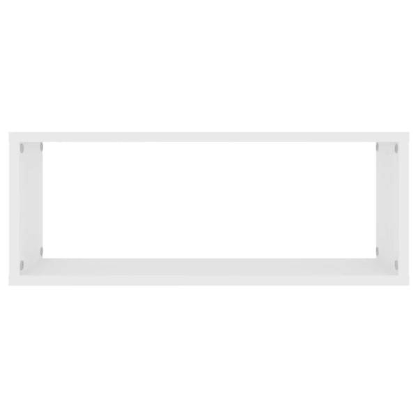 Kuutioseinähyllyt 2 kpl valkoinen 60x15x23 cm tekninen puu
