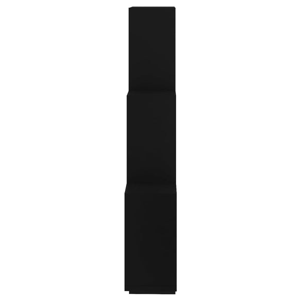Kuutioseinähylly musta 78x15x93 cm tekninen puu