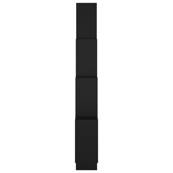Kuutioseinähylly musta 90x15x119 cm tekninen puu