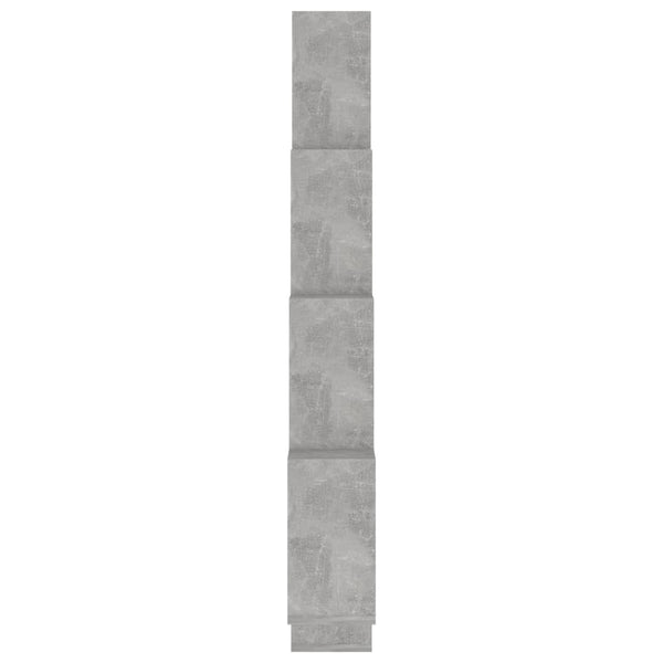 Kuutioseinähylly betoninharmaa 90x15x119 cm tekninen puu