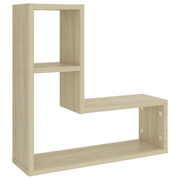 Seinähyllyt 2 kpl Sonoma-tammi 50x15x50 cm tekninen puu