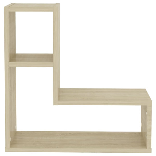 Seinähyllyt 2 kpl Sonoma-tammi 50x15x50 cm tekninen puu