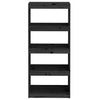 Kirjahylly/tilanjakaja musta 60x30x135,5 cm täysi mänty