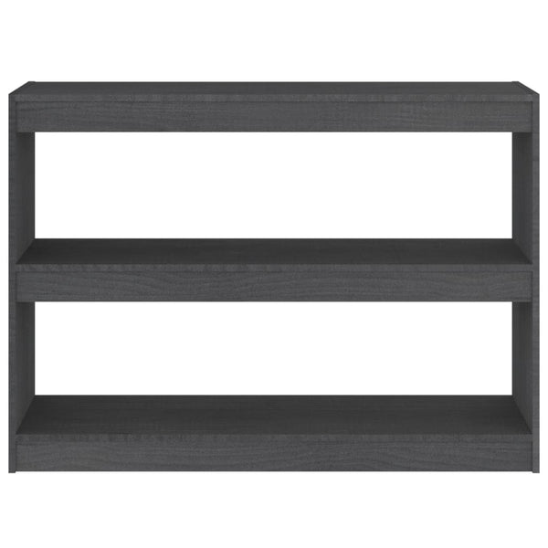 Kirjahylly/tilanjakaja harmaa 100x30x71,5 cm täysi mänty