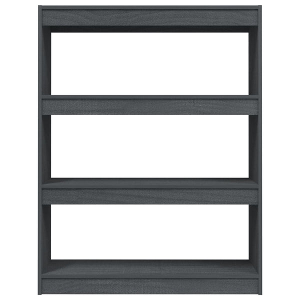 Kirjahylly/tilanjakaja harmaa 100x30x103 cm täysi mänty