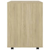 Kaappi pyörillä Sonoma-tammi 60x53x72 cm tekninen puu
