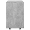 Kaappi pyörillä betoninharmaa 46x36x59 cm tekninen puu
