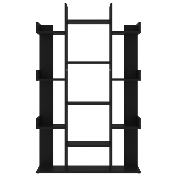 Kirjahylly musta 86x25,5x140 cm tekninen puu