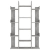 Kirjahylly betoninharmaa 86x25,5x140 cm tekninen puu