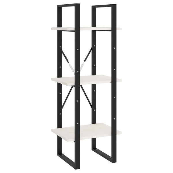 5-tasoinen kirjahylly valkoinen 40x30x175 cm mänty