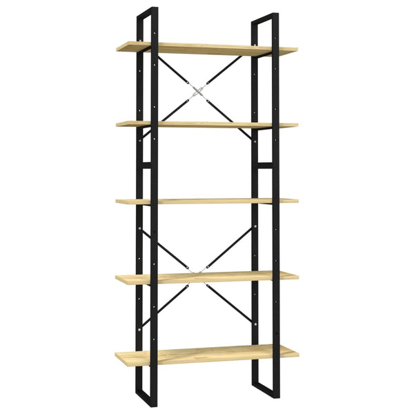 5-tasoinen Kirjahylly 80x30x175 cm mänty