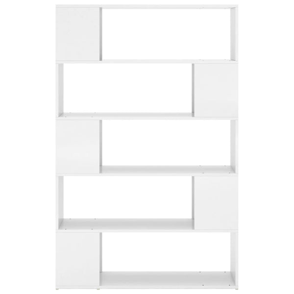 Kirjahylly/tilanjakaja korkeakiilto valkoinen tekninen puu