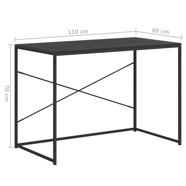 Musta tietokonepöytä Takmaji 110x60x70cm (puinen)