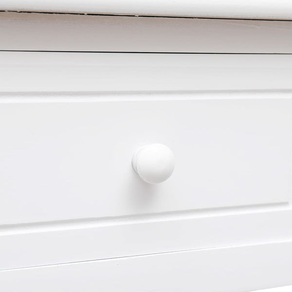 Työpöytä valkoinen 108x45x76 cm täysi keisaripuu