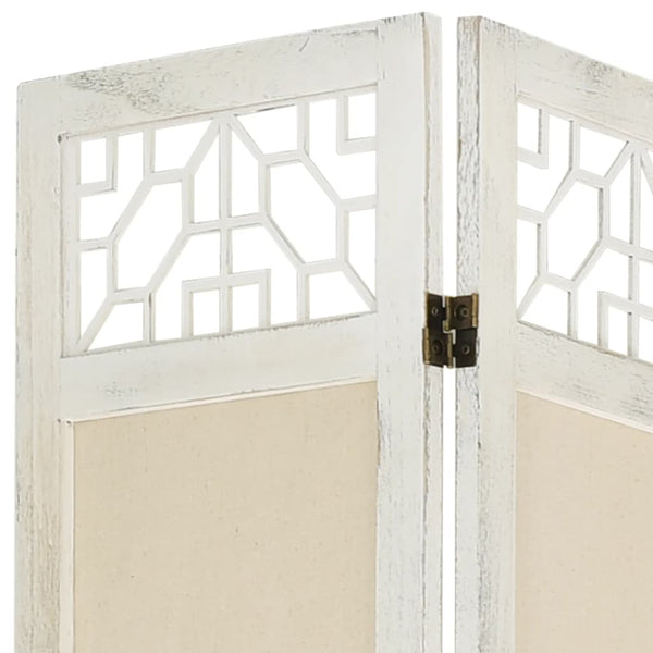 4-paneelinen Tilanjakaja kerma 140x165 cm kangas