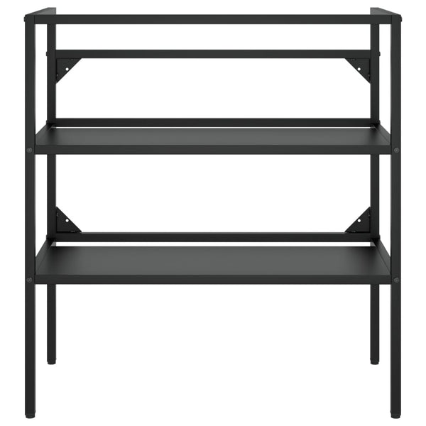 Kylpyhuoneen pesualtaan kehys musta 79x38x83 cm rauta