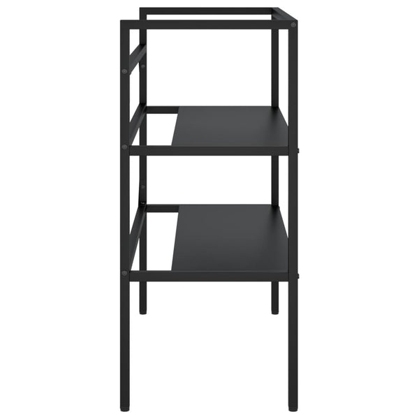 Kylpyhuoneen pesualtaan kehys musta 79x38x83 cm rauta