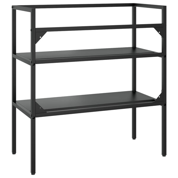 Kylpyhuoneen pesualtaan kehys musta 79x38x83 cm rauta