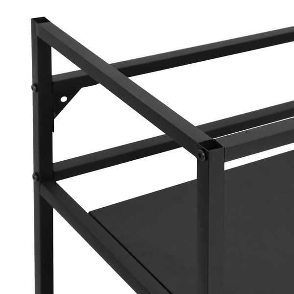 Kylpyhuoneen pesualtaan kehys musta 79x38x83 cm rauta