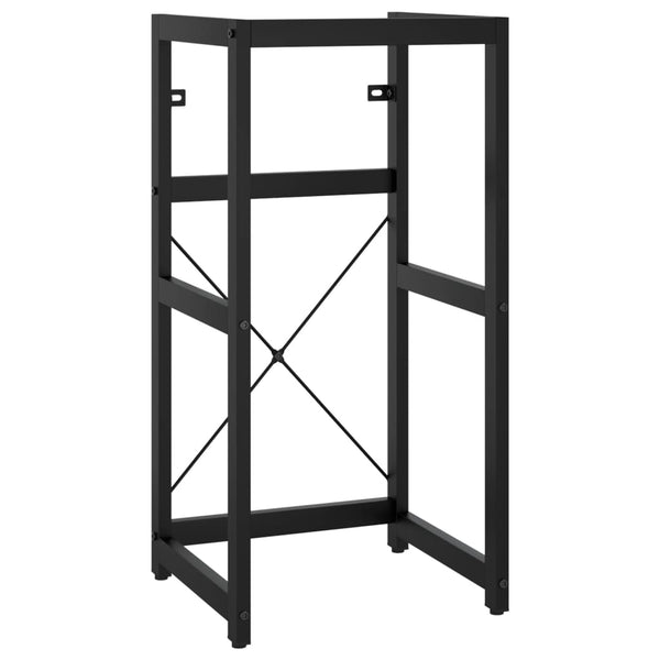 Kylpyhuoneen pesualtaan kehys musta 40x38x83 cm rauta