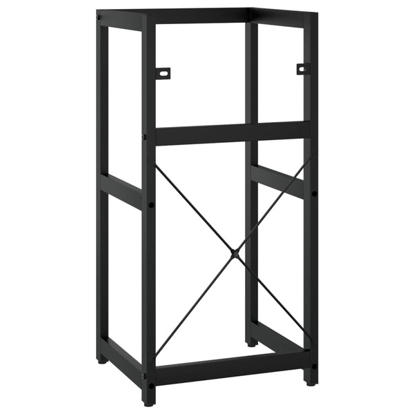 Kylpyhuoneen pesualtaan kehys musta 40x38x83 cm rauta