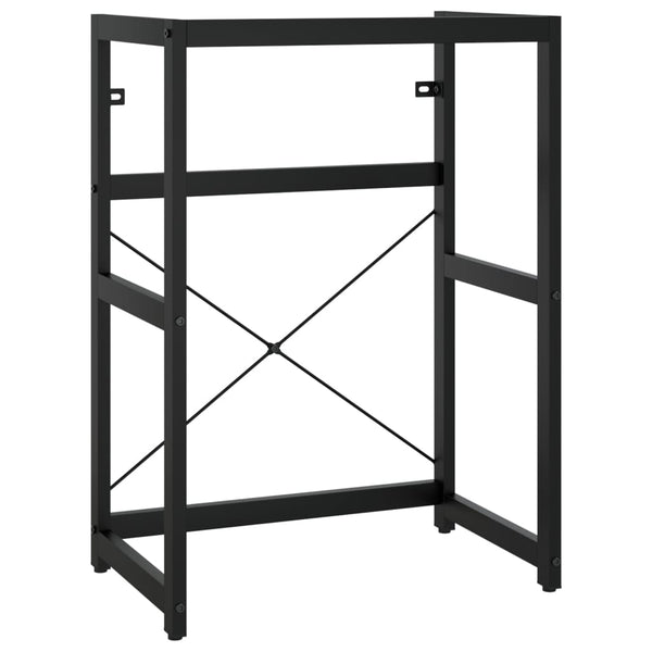 Kylpyhuoneen pesualtaan kehys musta 59x38x83 cm rauta