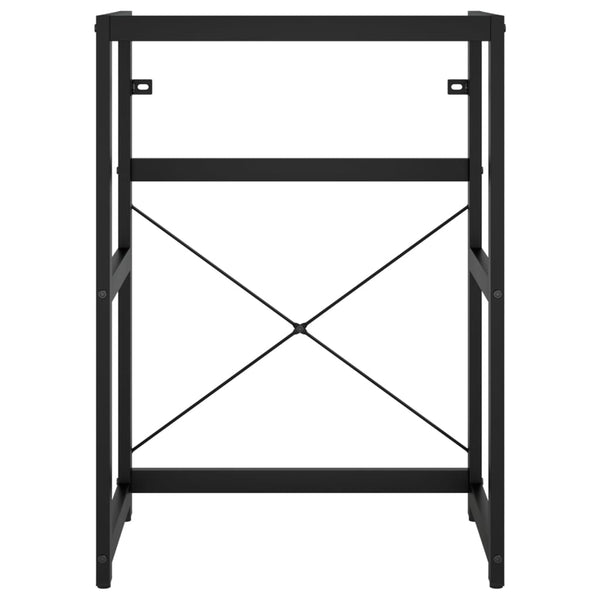 Kylpyhuoneen pesualtaan kehys musta 59x38x83 cm rauta