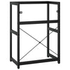 Kylpyhuoneen pesualtaan kehys musta 59x38x83 cm rauta