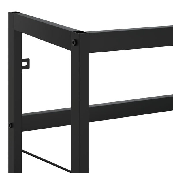 Kylpyhuoneen pesualtaan kehys musta 59x38x83 cm rauta