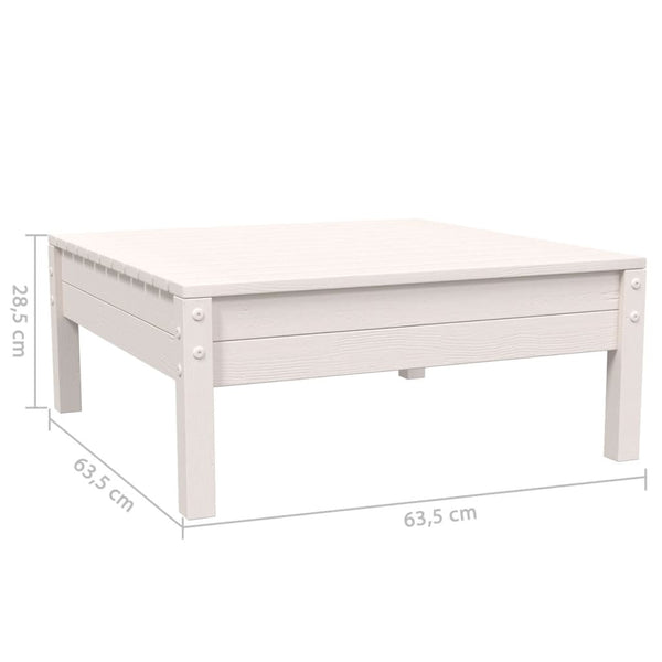 3-osainen Puutarhasohvasarja tyynyillä valkoinen täysi mänty