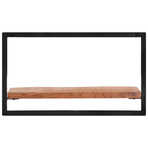 Seinähyllyt 2 kpl 60x25x35 cm täysi akasiapuu ja teräs