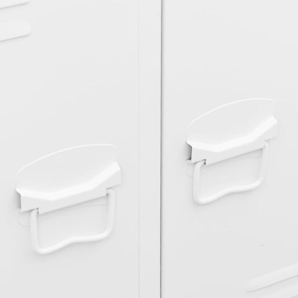 Teollistyylinen vaatekaappi valkoinen 67x35x107 cm teräs