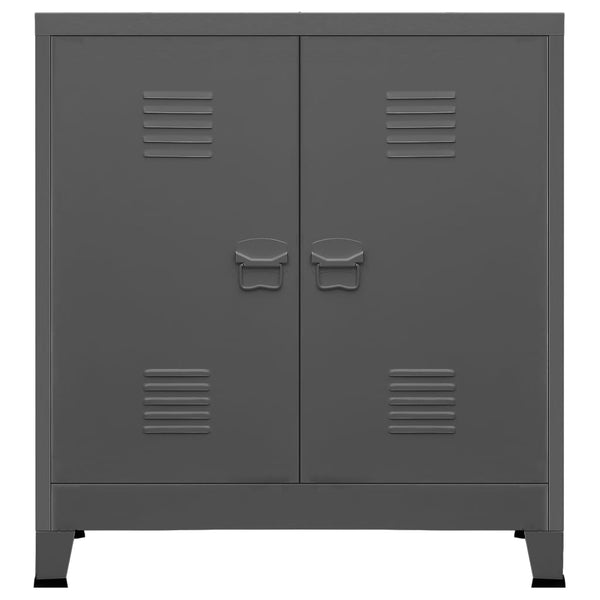 Teollinen säilytysarkku antrasiitti 90x40x100 cm teräs