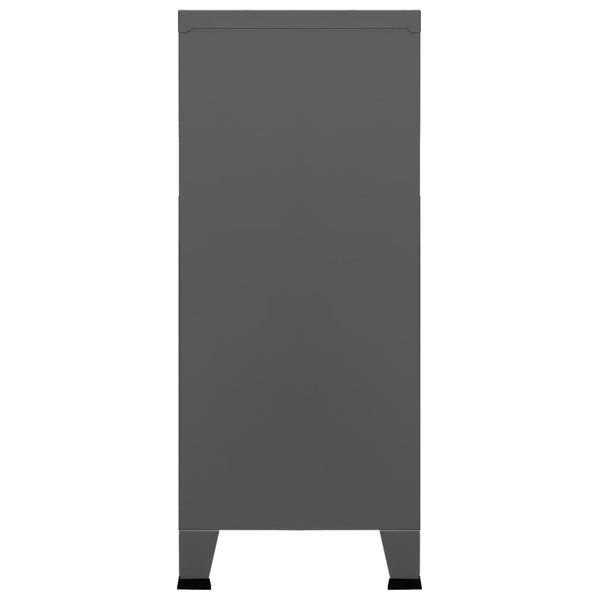 Teollinen säilytysarkku antrasiitti 90x40x100 cm teräs