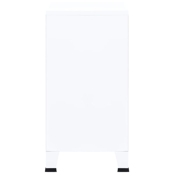 Teollinen säilytysarkku valkoinen 75x40x80 cm teräs