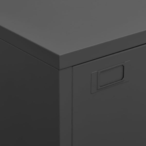 Teollinen säilytysarkku antrasiitti 75x40x115 cm metalli