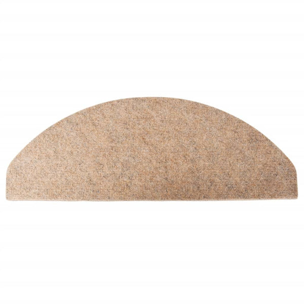 Itsekiinnittyvät porrasmatot 15 kpl 65x22,5x3,5 cm beige