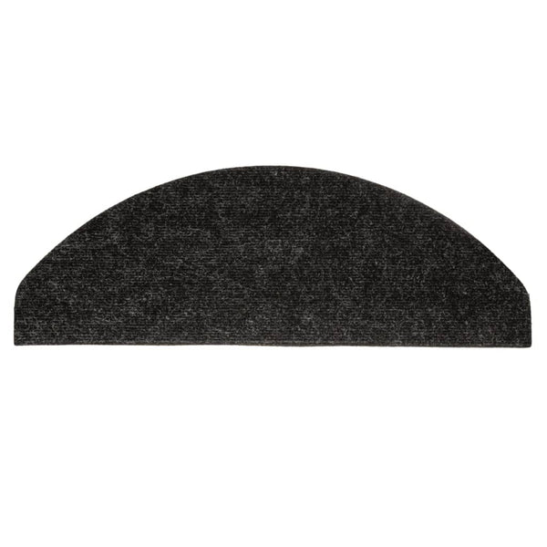 Itsekiinnittyvät porrasmatot 15 kpl 65x22,5x3,5 cm antrasiitti